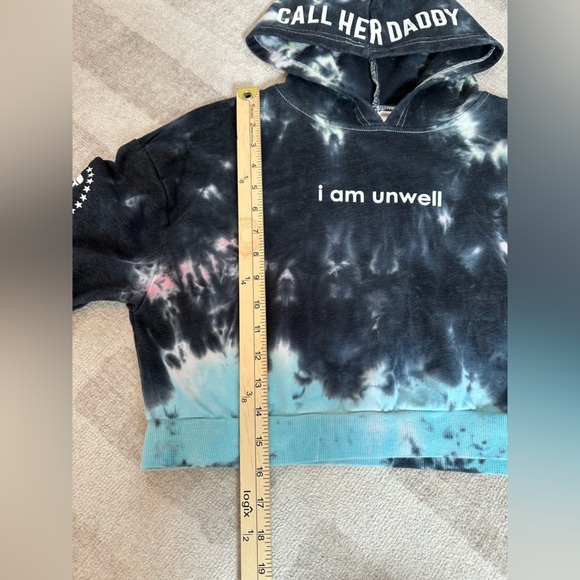 Barstool Sports Call Her Daddy I’m Unwell Cropped Tie Dye Hoodie (Size M) - Picture 7 of 9